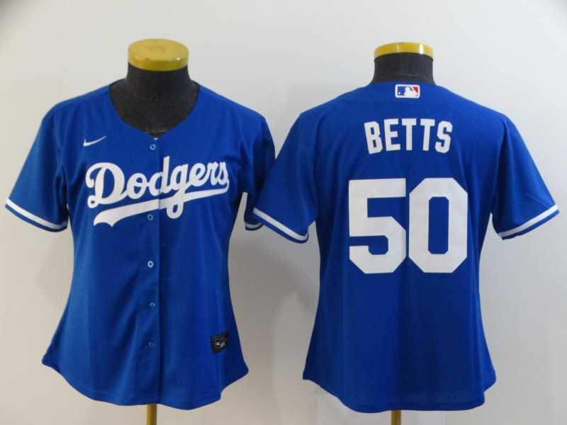 Women Dodgers 50 Mookie Betts Royal 2020 Nike Cool Base Jersey,We sell and wholesale Women Dodgers 50 Mookie Betts Royal 2020 Nike Cool Base Jersey on line form chian!